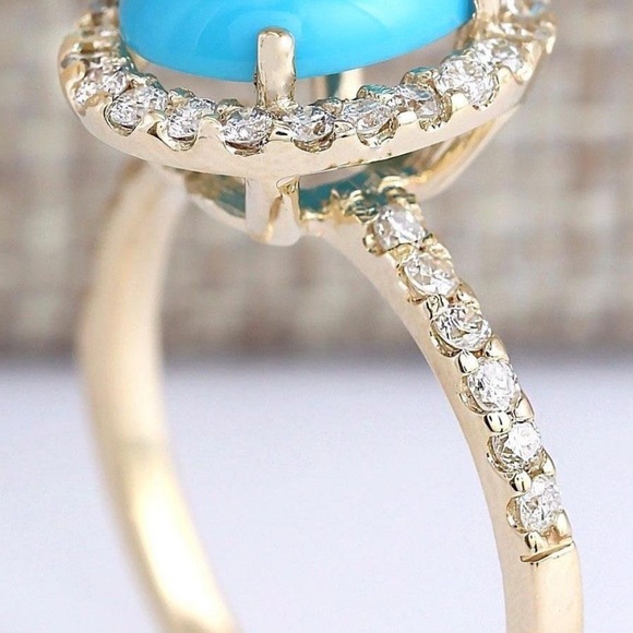 Diamond and Turquoise Ring - Picture 3 of 5